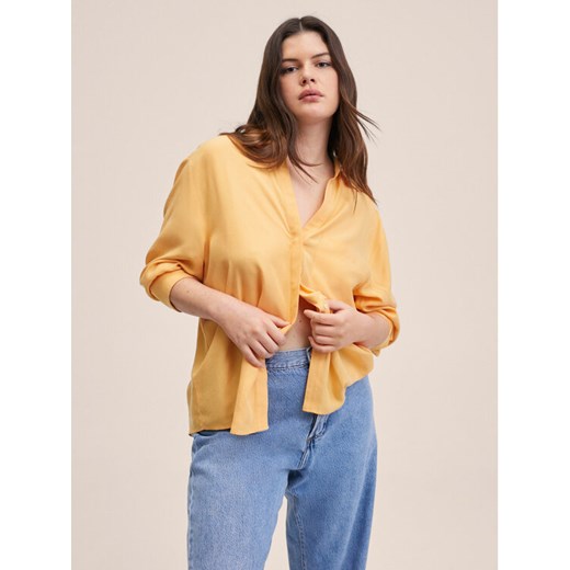 Mango Koszula Limone 27075767 Pomarańczowy Oversize Mango S MODIVO