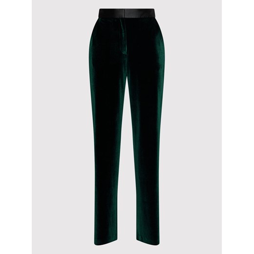 KARL LAGERFELD Spodnie materiałowe Velvet 216W1003 Zielony RegularFit Karl Lagerfeld 40 MODIVO wyprzedaż