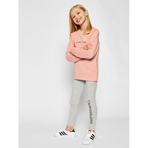 Calvin Klein Jeans Bluza Metallic Chest Logo IG0IG00577 Różowy Regular Fit 6Y MODIVO wyprzedaż
