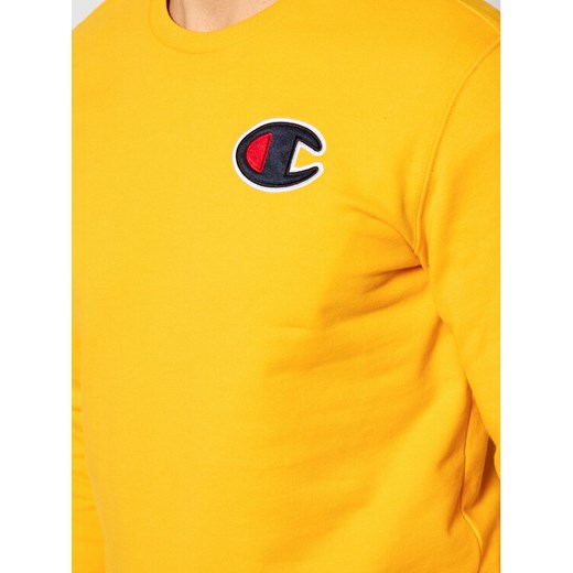 Champion Bluza Satin C Logo 214189 Żółty Comfort Fit Champion S wyprzedaż MODIVO