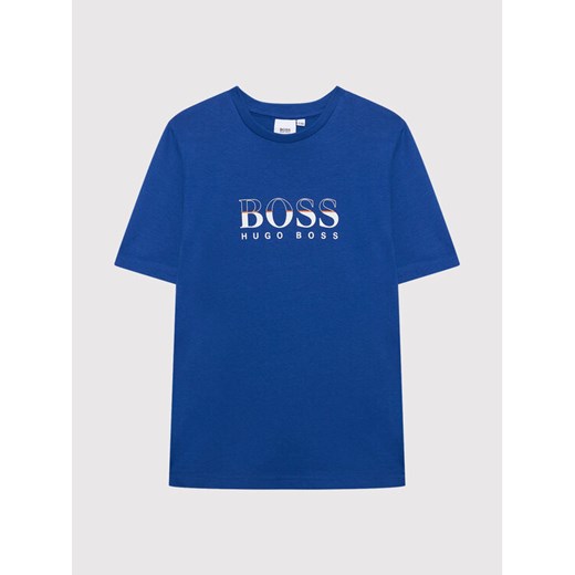Boss T-Shirt J25L52 M Niebieski Regular Fit 4Y MODIVO promocja
