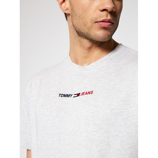 Tommy Jeans T-Shirt Linear Logo Tee DM0DM10219 Szary Regular Fit Tommy Jeans S okazja MODIVO