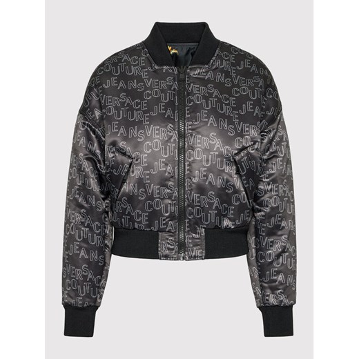 Versace Jeans Couture Kurtka bomber Print Garland 72HAS408 Czarny Relaxed Fit 40 MODIVO