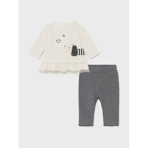Mayoral Komplet bluza i legginsy 2708 Beżowy Regular Fit Mayoral 1_2M MODIVO wyprzedaż