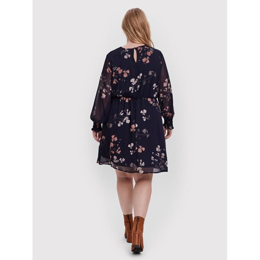 Vero Moda Curve Sukienka letnia Nilla 10264821 Granatowy Regular Fit 50 promocyjna cena MODIVO