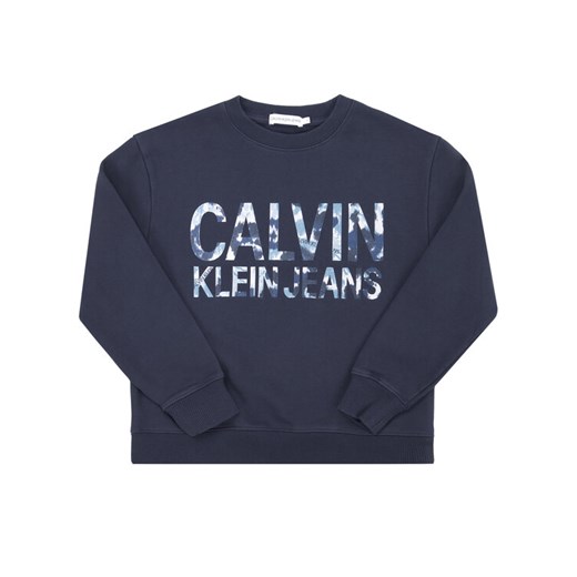 Calvin Klein Jeans Bluza Floral Logo Oversized Sweatshirt IG0IG00391 Granatowy 16 promocja MODIVO