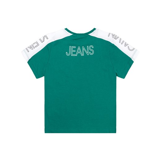 Calvin Klein Jeans T-Shirt Colour Block Logo IB0IB00402 Zielony Regular Fit 8 MODIVO promocja