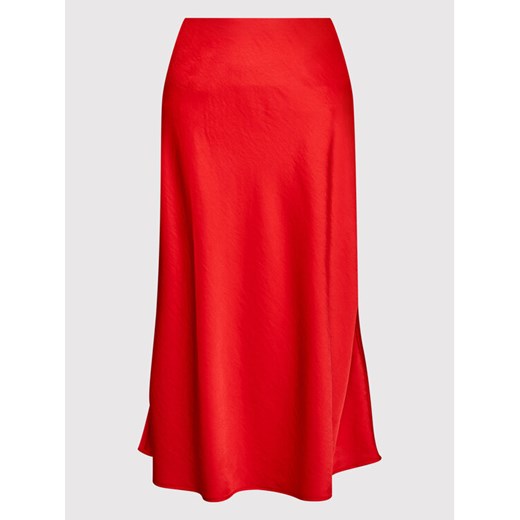 YAS Spódnica midi Pastella 26024213 Czerwony Regular Fit Yas XS okazyjna cena MODIVO