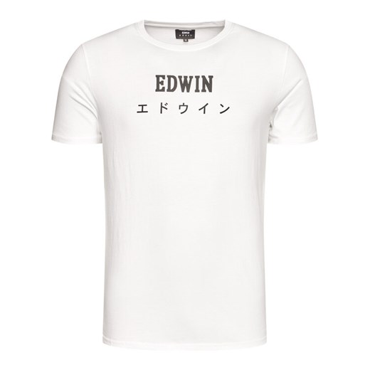 Edwin T-Shirt Japan I025018 TF08J94 0267 Biały Regular Fit Edwin L okazja MODIVO