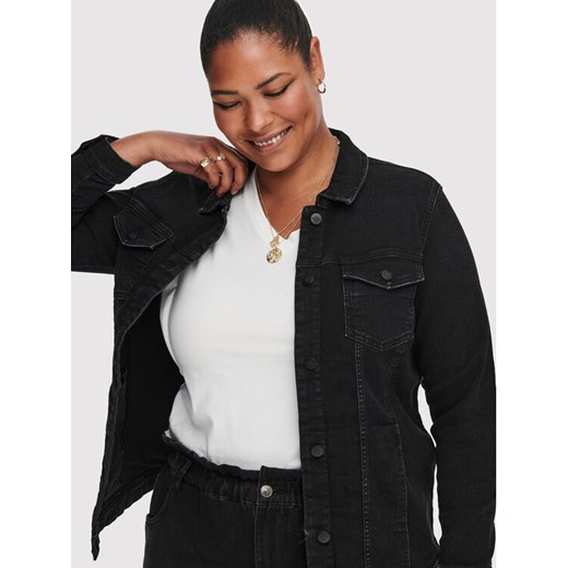 ONLY Carmakoma Kurtka jeansowa Wespa 15238715 Czarny Regular Fit 42 wyprzedaż MODIVO