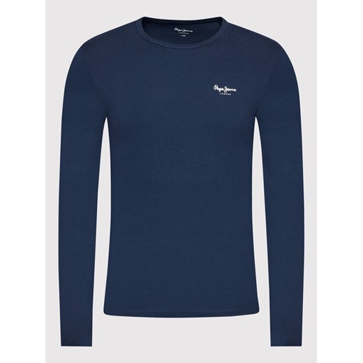 Pepe Jeans Longsleeve Original Basic 2 PM508211 Granatowy Slim Fit Pepe Jeans XS MODIVO