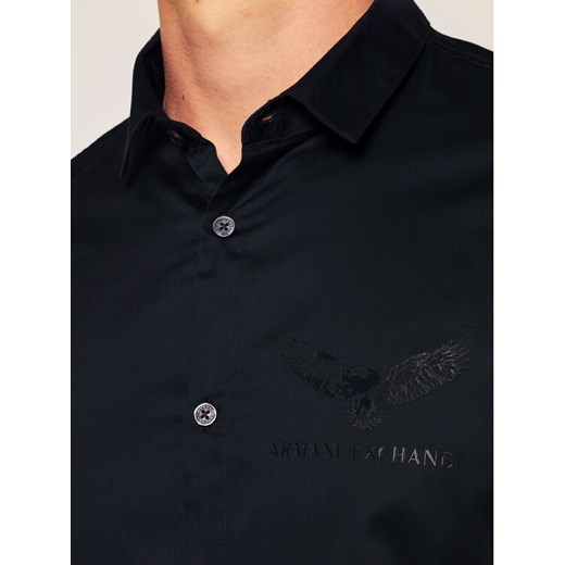 Armani Exchange Koszula 6HZC43 ZNAUZ 1510 Granatowy Regular Fit Armani Exchange S wyprzedaż MODIVO