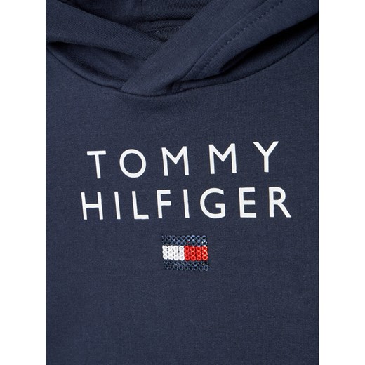 Tommy Hilfiger Sukienka dzianinowa Graphic KG0KG06122 D Granatowy Regular Fit Tommy Hilfiger 8Y okazyjna cena MODIVO