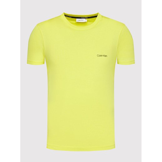 Calvin Klein T-Shirt Chest Logo K10K103307 Zielony Regular Fit Calvin Klein M okazyjna cena MODIVO