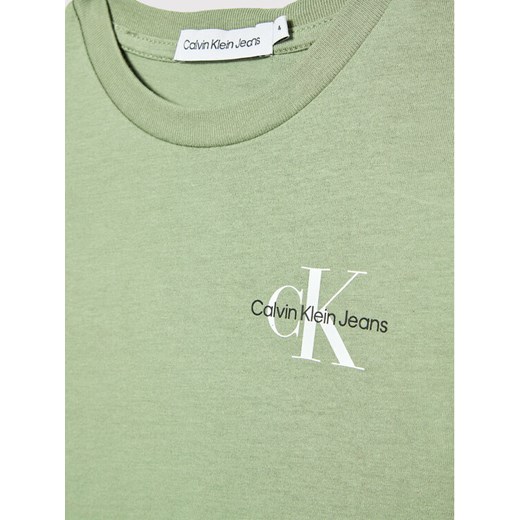 Calvin Klein Jeans T-Shirt Monogram IB0IB01231 Zielony Regular Fit 6Y MODIVO okazja