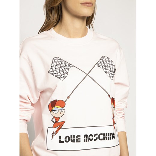 LOVE MOSCHINO Bluza W630630E 2124 Różowy Regular Fit Love Moschino 42 okazja MODIVO