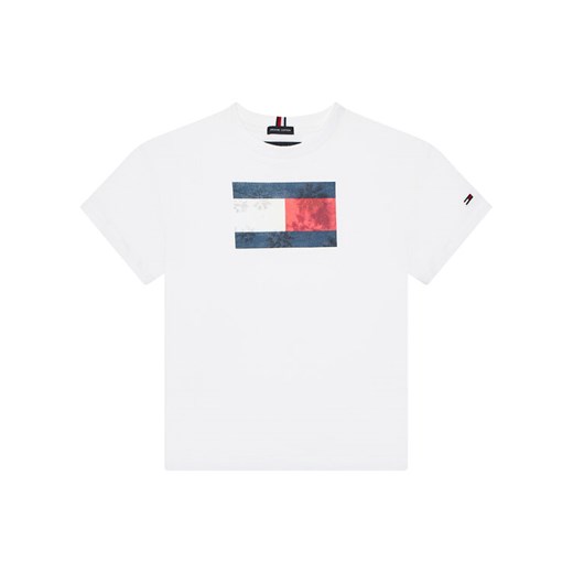 Tommy Hilfiger T-Shirt Photoprint KB0KB06517 M Biały Regular Fit Tommy Hilfiger 6Y okazja MODIVO