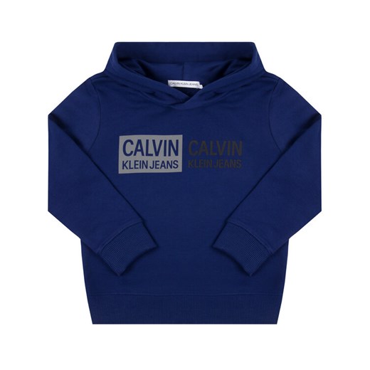Calvin Klein Jeans Bluza Stamp Logo IB0IB00358 Granatowy Regular Fit 6 okazja MODIVO