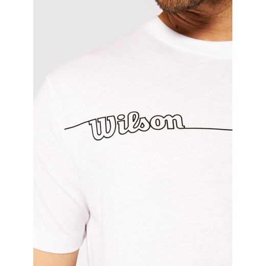 Wilson T-Shirt M Team II Tech WRA794602 Biały Regular Fit Wilson L okazyjna cena MODIVO