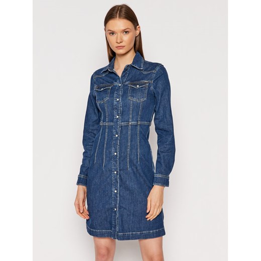 Pepe Jeans Sukienka jeansowa Lacey PL952967 Granatowy Slim Fit Pepe Jeans XS promocja MODIVO