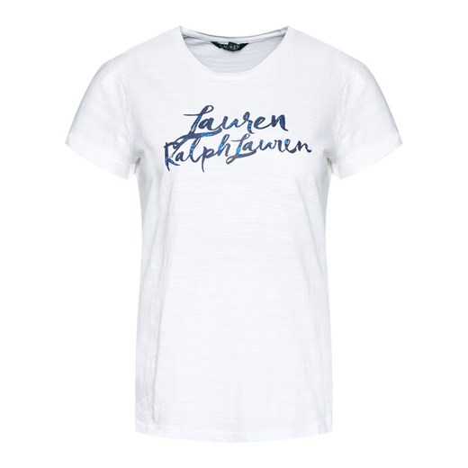 Lauren Ralph Lauren T-Shirt Knt 200800396001 Biały Regular Fit S okazja MODIVO