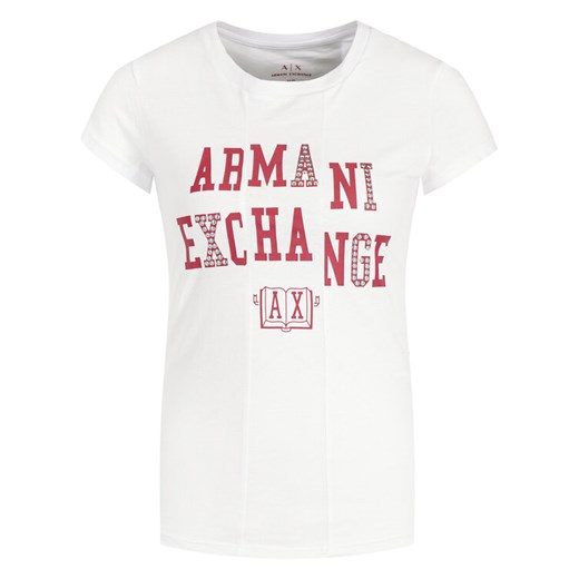 Armani Exchange T-Shirt 6GYTAC YJ73Z 1000 Biały Slim Fit Armani Exchange L promocja MODIVO