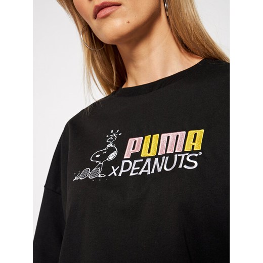 Puma T-Shirt PEANUTS W Tee 531158 Czarny Loose Fit Puma M wyprzedaż MODIVO