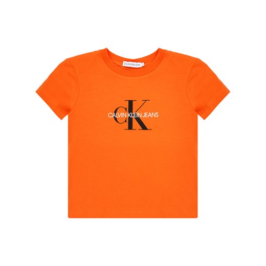 Calvin Klein Jeans T-Shirt Monogram Logo IU0IU00068 Pomarańczowy Regular Fit 8 okazja MODIVO