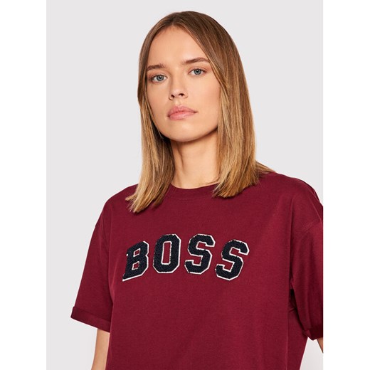 Boss T-Shirt C_Evarsy 50457984 Bordowy Regular Fit S wyprzedaż MODIVO