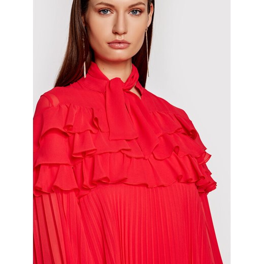 Babylon Sukienka koktajlowa N_E00724 Czerwony Regular Fit L okazyjna cena MODIVO