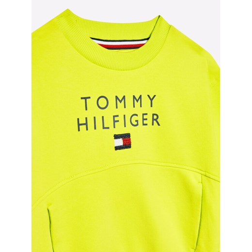 Tommy Hilfiger Bluza Pleated KG0KG06159 M Zielony Regular Fit Tommy Hilfiger 5Y wyprzedaż MODIVO