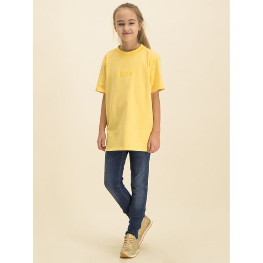 Guess T-Shirt H01J00 K82E0 Żółty Regular Fit Guess 8 promocja MODIVO