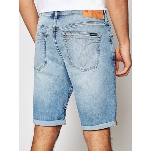 Calvin Klein Jeans Szorty jeansowe J30J317745 Niebieski Regular Fit 34 okazja MODIVO