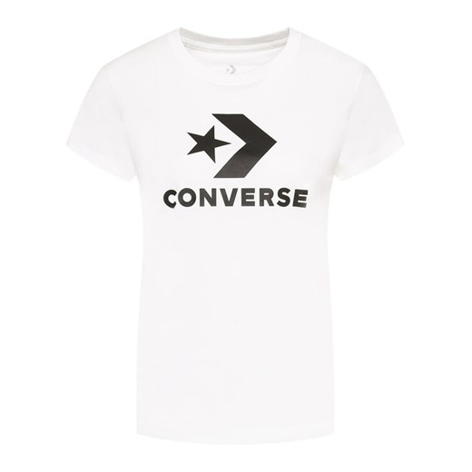 Converse T-Shirt Star Chevron 10018569 Biały Regular Fit Converse L okazja MODIVO
