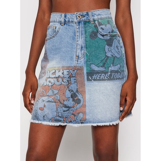 Desigual Spódnica jeansowa India 21WWFD07 Niebieski Slim Fit Desigual 38 wyprzedaż MODIVO