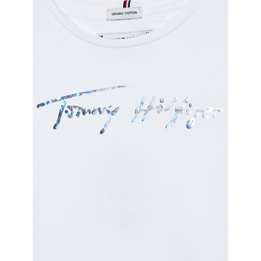 Tommy Hilfiger T-Shirt Script Print KG0KG06301 M Biały Regular Fit Tommy Hilfiger 6Y promocja MODIVO