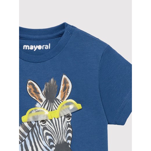 Mayoral T-Shirt 1001 Niebieski Regular Fit Mayoral 12M okazyjna cena MODIVO