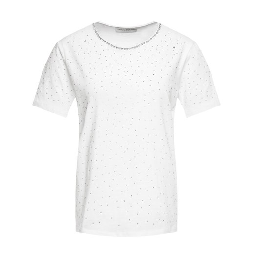 Guess T-Shirt Edwina W01P92 K7DN0 Biały Slim Fit Guess S okazja MODIVO