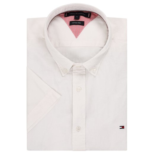 Tommy Hilfiger Koszula Linen Shirt MW0MW12777 Biały Slim Fit Tommy Hilfiger S okazyjna cena MODIVO