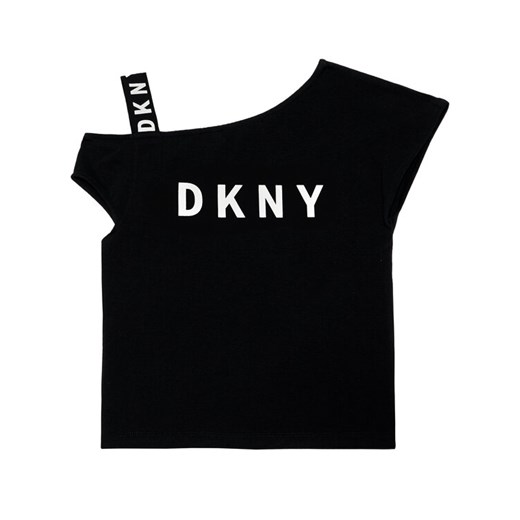 DKNY T-Shirt D35R44 S Czarny Regular Fit 6Y wyprzedaż MODIVO