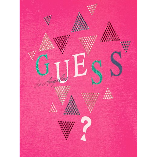 Guess T-Shirt J1GI05 K6YW1 Różowy Regular Fit Guess 16Y okazyjna cena MODIVO