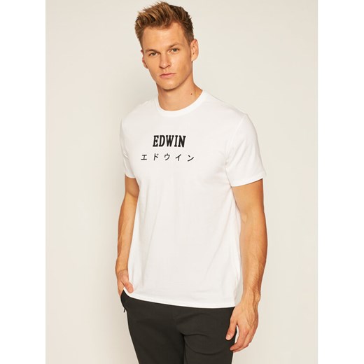 Edwin T-Shirt Japan I025018 TF08J94 0267 Biały Regular Fit Edwin L okazyjna cena MODIVO