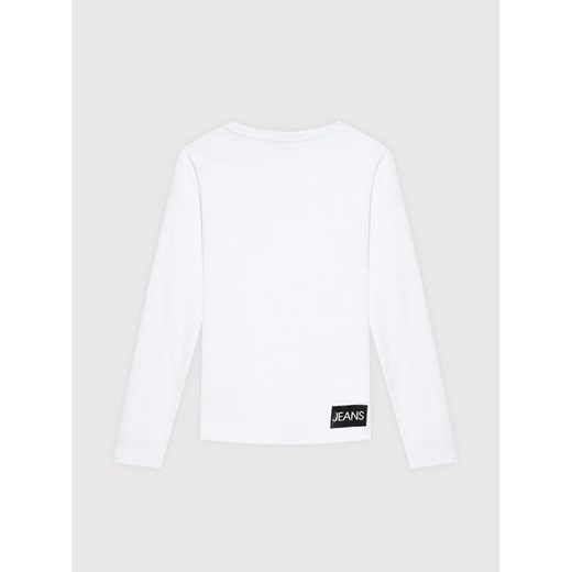 Calvin Klein Jeans Bluzka Institutional Logo IG0IG01014 Biały Regular Fit 10Y MODIVO