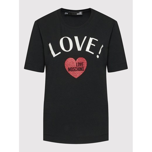 LOVE MOSCHINO T-Shirt W4F153GE 1951 Czarny Regular Fit Love Moschino 42 wyprzedaż MODIVO