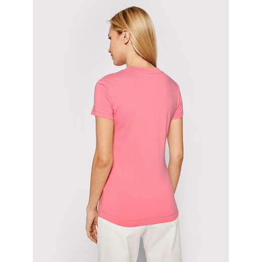 Guess T-Shirt Triangle W1YI0Z J1311 Różowy Slim Fit Guess XS okazyjna cena MODIVO