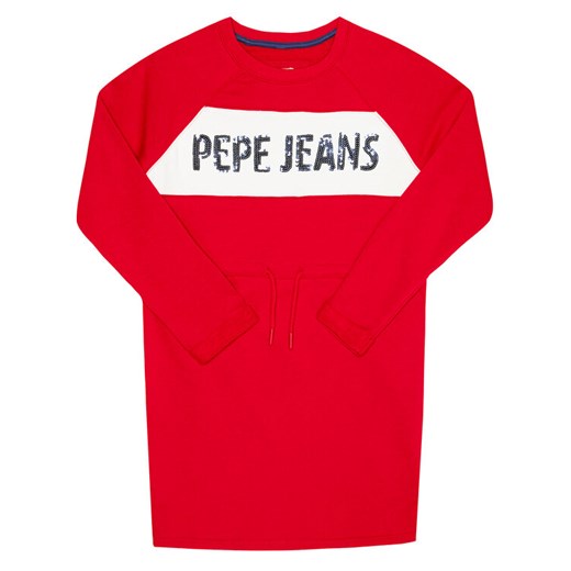 Pepe Jeans Sukienka codzienna Aurora PG951424 Czerwony Regular Fit Pepe Jeans 8Y okazja MODIVO