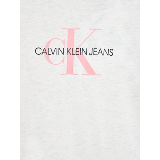 Calvin Klein Jeans T-Shirt Monogram Logo IU0IU00068 Szary Regular Fit 6Y okazyjna cena MODIVO