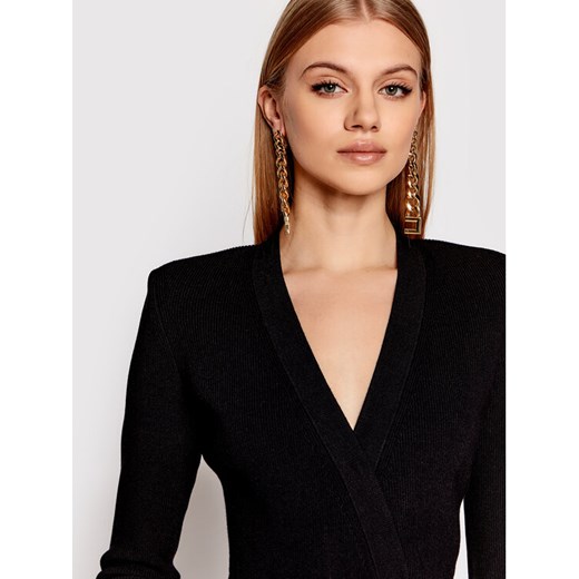 Elisabetta Franchi Sukienka dzianinowa AM-74S-21E2-V460 Czarny Slim Fit Elisabetta Franchi 44 MODIVO