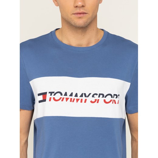 Tommy Sport T-Shirt Logo Driver S20S200486 Niebieski Regular Fit Tommy Sport S okazja MODIVO