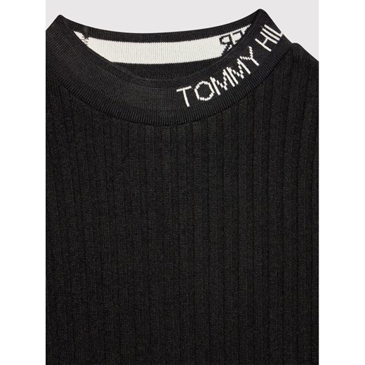 Tommy Hilfiger Bluzka Essential KG0KG06311 D Czarny Regular Fit Tommy Hilfiger 14Y wyprzedaż MODIVO